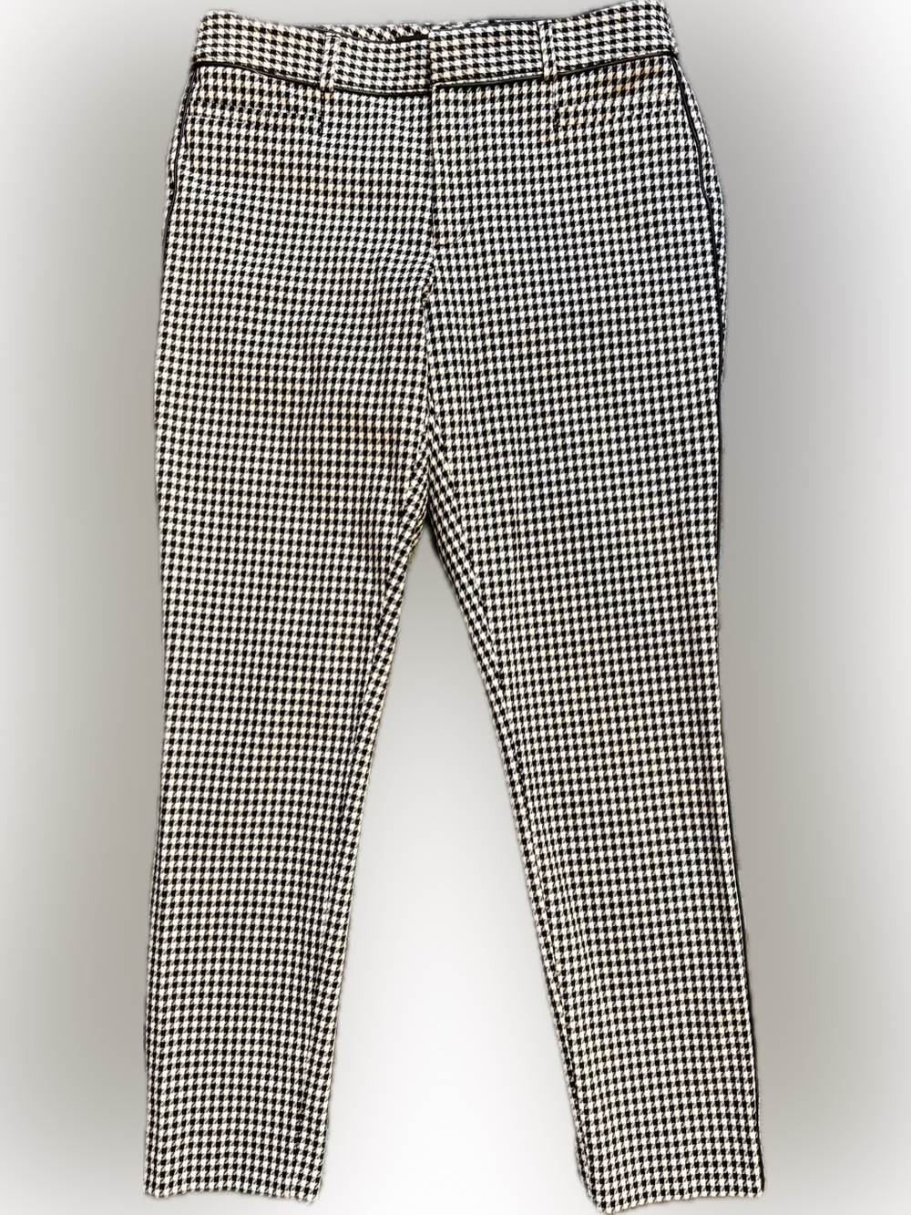 Banana Republic Houndstooth Stretch Pants - Black & White